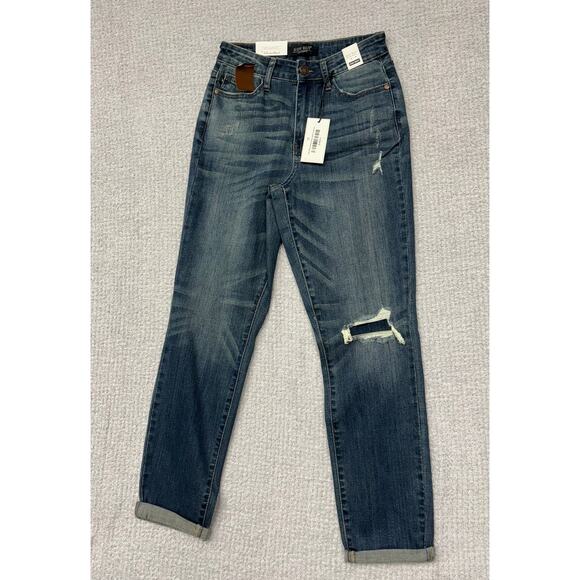 Judy Blue Denim - Judy Blue Women's Blue High Waist Boyfriend Jeans Size 1 NWT #65058